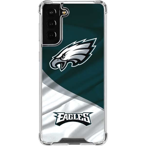 Skinit Clear Phone Case Compatible with Galaxy S22 Plus - Officially Licensed NFL Philadelphia Eagles Design