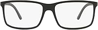 Vista 1 de POLO RALPH LAUREN mens Ph2126 Rectangular Prescription Eyewear Frames Negro mate/lente de demostración.