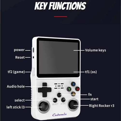 Image of Cubonic CrystalPlay ORIGINAL R36S DUal RAM Chips Handheld Gaming Console, Transparent PixelGlass Design, 3.5-Inch LCD Screen, RK3326 Quad-Core Processor, Dual Joysticks, Up to 256GB Expandable Storage, 3000mAh Rechargeable Battery