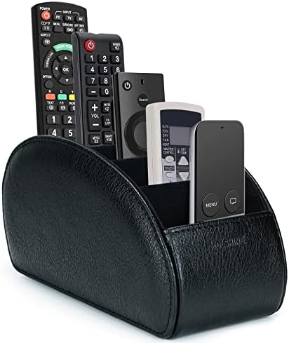 Boîte Rangement Télécommande Range-télécommandes En Cuir PU - Organisateur De Bureau - 16x13cm - Multifonction Rangement Télécommande Action