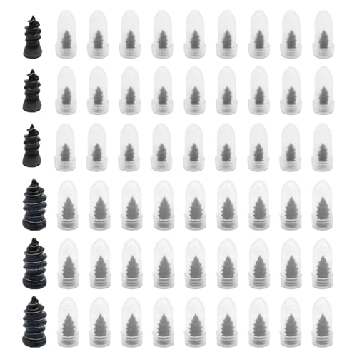 60PCS Tire Repair Rubber Nail, Spiral Rubber Nails, Tire Screw Plug Fast Tool Self Service Tire Repair Nail for car, Motorcycle, Truck, Tractor Tire Puncture Repair, Vacuum Tire Repair Kits