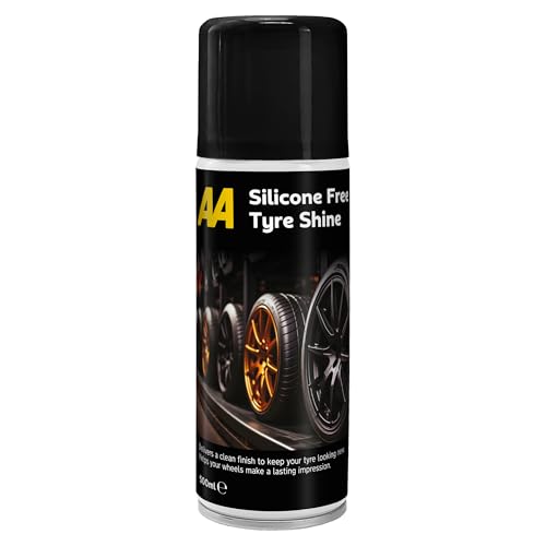 AA Tyre Shine Silicone-Free, 500 ml, Clean Finish, Aerosol Spray