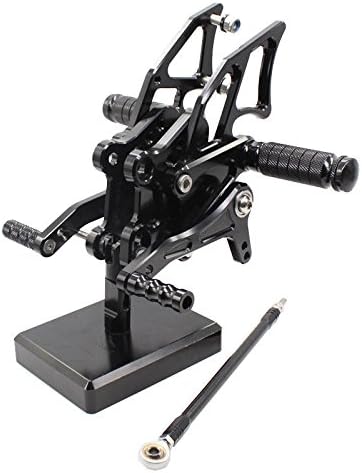 FXCNC Juego de estriberas para motocicleta CNC Billet, reposapiés trasero totalmente ajustables, compatible con NINJA 300R EX300 2013 2014 2015 2016