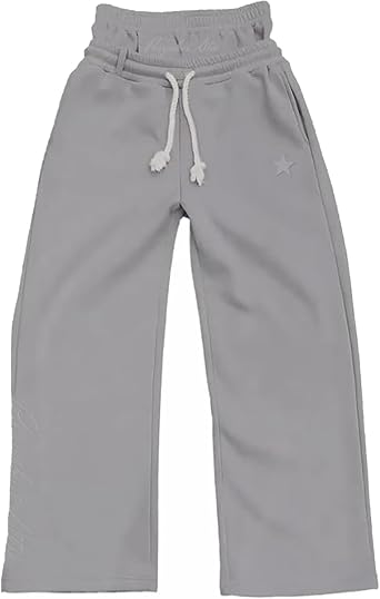 Double Waisted Sweatpants Men Y2k Baggy Sweatpants Wide Leg Drawstring Pants Streetwear Vintage Pants Gym Workout