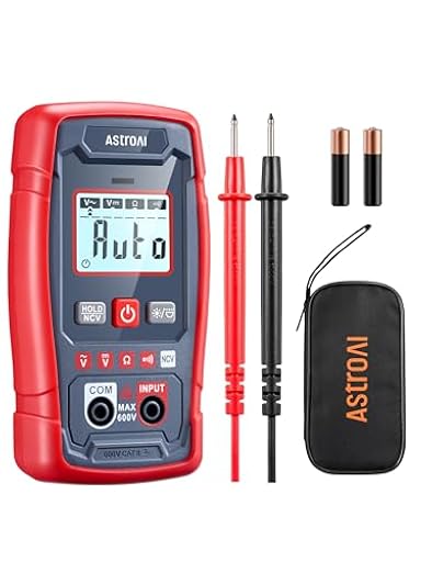 AstroAI Multímetro Digital Inteligente 4000 Cuentas, Polimetro Digital, Tester Electricista de Rango Automático con Medición de Rapidez y Precisión para Voltaje CA/CC, Resistencia y Continuidad | Ya disponible en tu tienda friki favorita! En mundofriki.es!