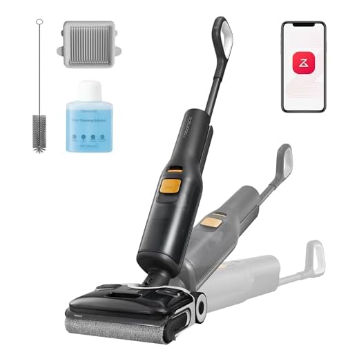 roborock F25 XT Nass-Trocken-Staubsauger, kabelloser Staubsauger und Mopp, 20.000 Pa Hartbodenreiniger mit Zero Tangle, 90°C Heißluft-Schnelltrocknen, elektrischer Mopp, 180° Lie Flat, WLAN