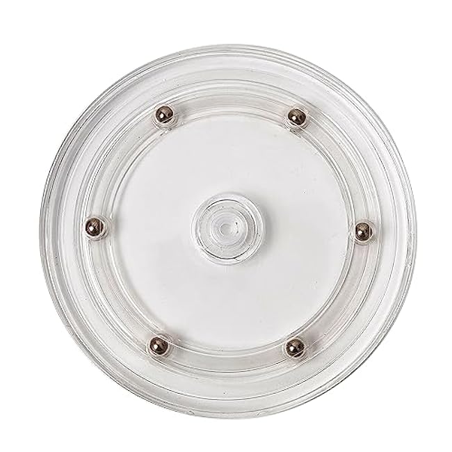 6 inch Small Lazy Susan Turntable Acrylic Ball Bearing Rotating Tray for Spice Rack Table Cake Kitchen Pantry Decorating Bathrooms, 20-lb Load Capacity (360? Rotation) ¨C Transparent