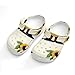 Meaudiwes Fashion Beach Pool Slippers Toddler Slides Sandals Child Water Shower for Girl Gnomes Bees and Sunflowers