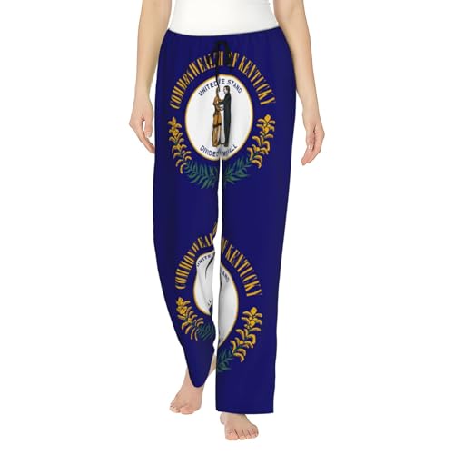 Pantalon pyjama Kentucky femme en polyester doux ample avec poches
