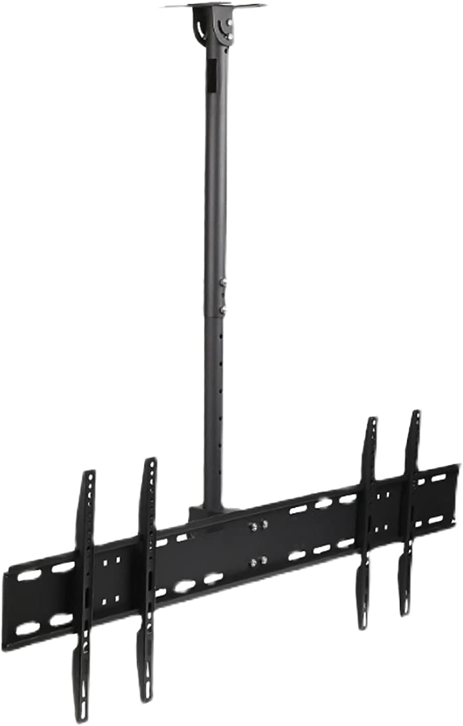 Staffa di montaggio a soffitto per TV da 14 pollici 40 pollici, inclinabile e girevole a polo singolo, supporto doppio per schermo fino a 39,9 kg incluso