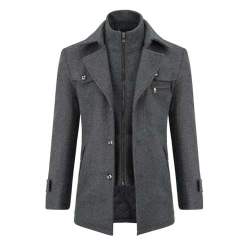 Allthemen Abrigo de invierno para hombre abrigo corto abrigo de