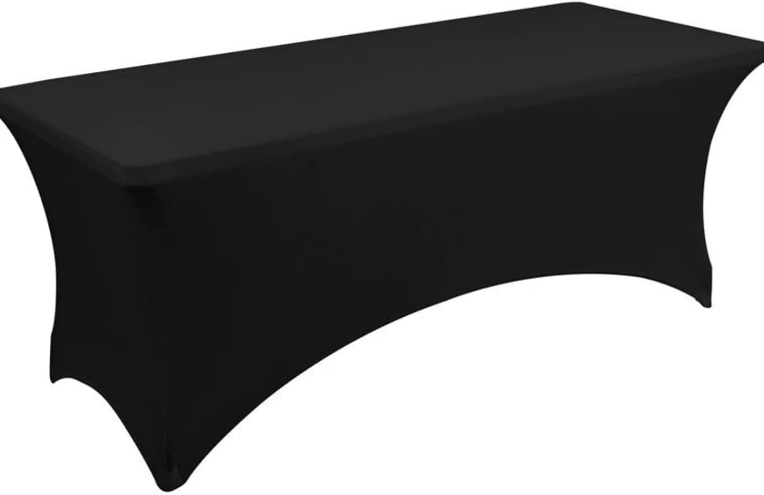 KIJyfgTR Stretch Tablecloth, Machine Washable, Ideal For Parties And Banquets(Schwarz,6FT 183x76cm)