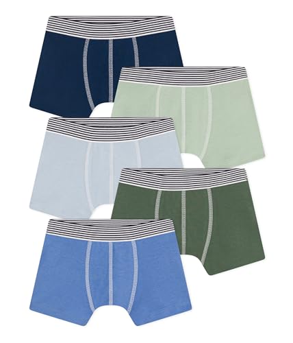 Petit Bateau Jungen A0A83 Boxershorts, Variante 1, 5 Jahre (5er Pack)