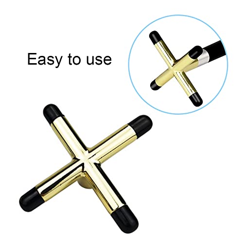 YidaSouko Pool Rest, Metal Cross Rest, Snooker Rest, Non Slip Billiard Cue Rest, Brass, Standard - Image 4