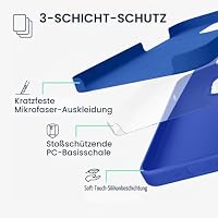 kwmobile Handyhülle für iPhone 17 Hülle, für iPhone 17 Case - Hülle Silikon - kabelloses Laden - Baltik Blau – Ansicht 3