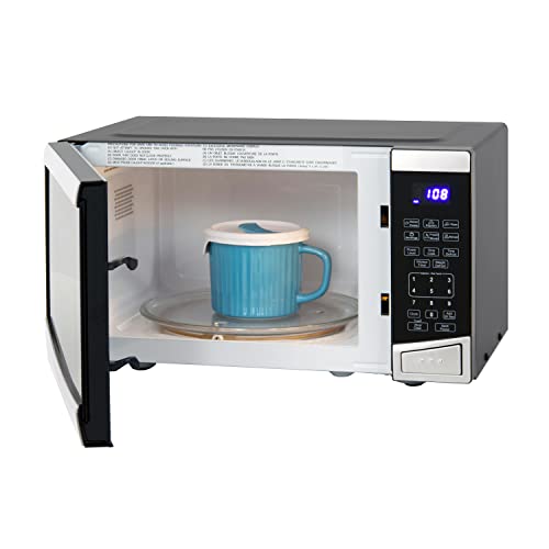 Avanti Mt09V3S Microwave Oven 900-Watts Compact With 10 Power Levels And 6 Pre Cooking Settings, Speed Defrost, Electronic Control Panel And Glass Turntable, 0.9 Cubic Feet, Stainless Steel #TOP3