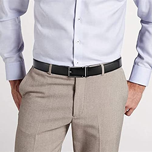 Men's Belt automatic buckle Comfort Leather Ratchet Dress with Slide Buckle -Adjustable Trim to Fit 120cm 130cm 140cm2