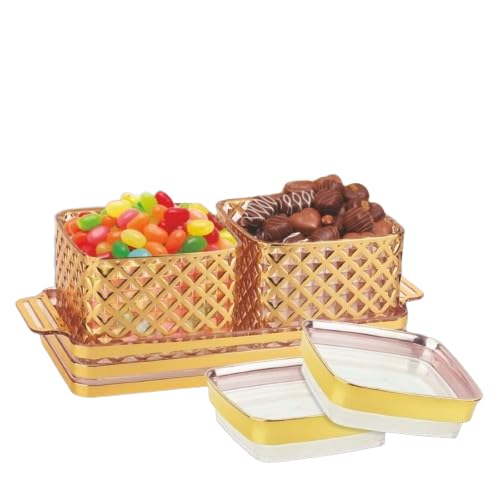 Porpoise Air tight Dry Fruit Container Tray Set with Lid & Serving Tray