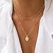 Thaivor Bubble Letter Necklace Initial Necklaces for Women Trendy 14K Gold Plated Dainty Charm Pendant Name Necklace Personalized Jewelry Gift for Women