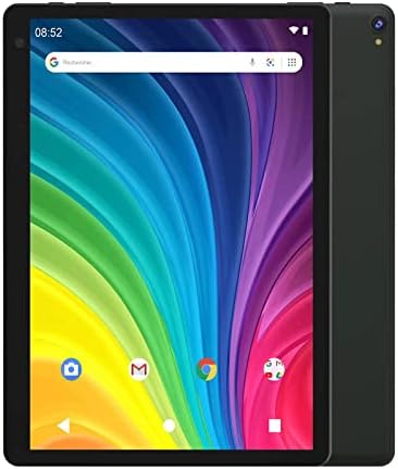 Android Tablet, 10 inch Tablets, 2GB+32GB Computer Tablet Support 512GB Expand, 2MP + 8MP Camera, IPS Screen, WiFi, Bluetooth, 6000mAh, Google GMS Certified Tableta Black