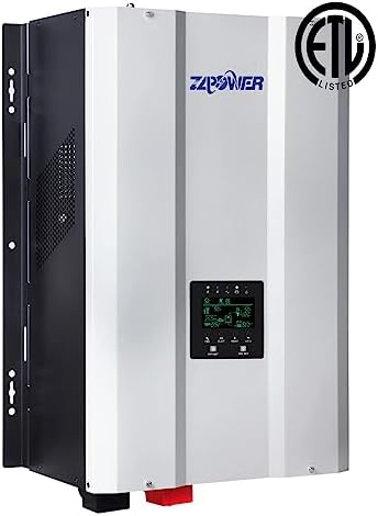 NETSOLAR UL1741 10KW Solar Off Grid Inverter 110/220Vac Low Frequency DC 48V AC Input 240V AC Output 120V/240V Split Phase Pure Sine Wave Power Converter with 2x60A MPPT Charger Controller 10000W