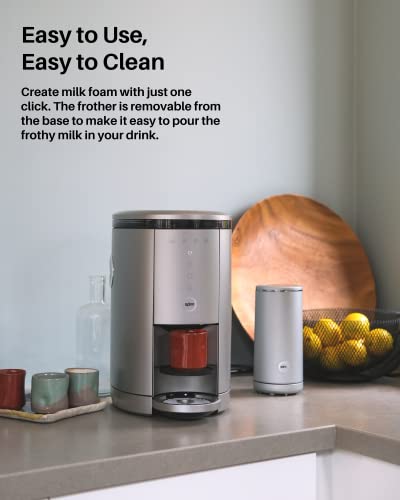 Spinn Coffee & Espresso Machine With Milk Frother, Smart Wifi Automatic Coffee, Cold Brew Machine, Automatic Coffee Foam Maker For Latte, Single Serve & Zero-Waste, Silver #TOP6