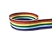 QIANF 3/8" Rainbow Striped Grosgrain Ribbon - 25 Yards(Multiple Widths & Colors Available)