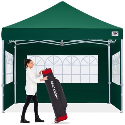 Image of ABCCANOPY Pop up Canopy Tent with Elegant Church Window 10X10,Forest Green