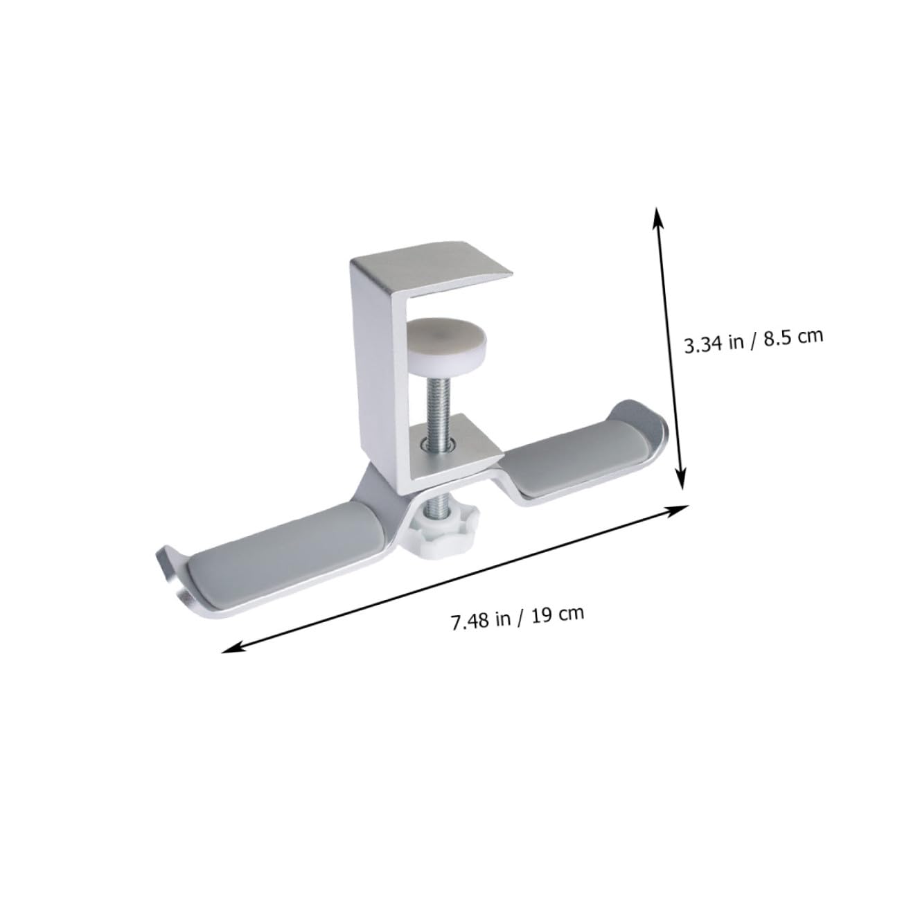 Soporte de Instalar de Aluminio Auriculares Aleación Plata de Colgador de Fácil Almacenamiento de Cascos en para Oficina y Hogar