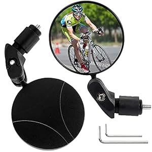 Fietsspiegel 2 Stuks Stuurspiegel 360°draaibaar Achteruitkijkspiegel voor Fiets Ebike Racefietsen Mountainbikes