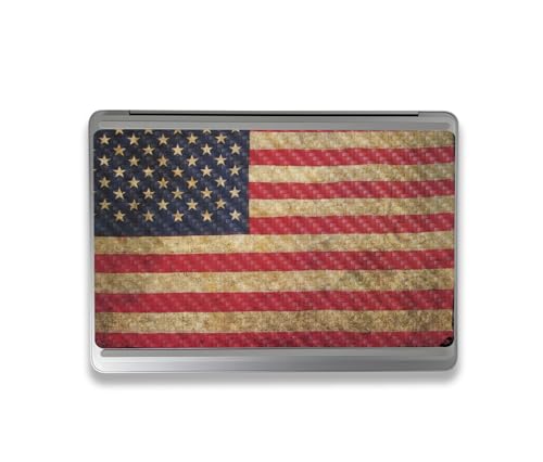 Image of MightySkins Carbon Fiber Skin Compatible With Microsoft Surface Laptop Studio 2 (2023) Full Wrap Kit - Vintage Flag | Protective, Durable Textured Carbon Fiber Finish | Easy To Apply | Made in the USA