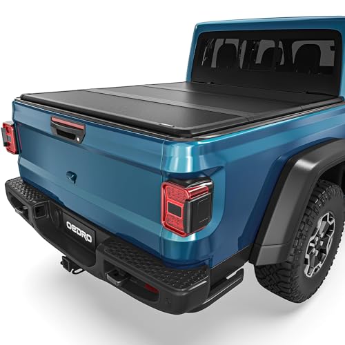 Photo 1 of **SELLING FOR PARTS. MISSING STRIP AND NO INSTRUCTIONS** OEDRO FRP Hard Tri-fold Tonneau Cover Fold Truck Bed Covers Compatible with Jeep Gladiator 2020 2021 2022 2023 2024