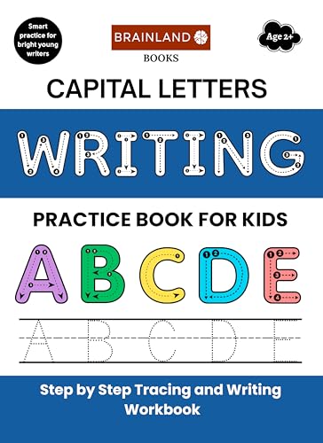 Image of Capital Letters - Writing Practice Book for Kids - Step by Step Tracing and Writing Workbook for 3 to 5 Years Old | Pencil Control, Tracing Lines and Writing Activity Book for Bright Young Kids