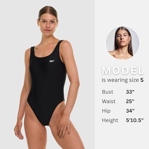 Reebok One Piece Swimsuit Women, Scoop Back High Cut Womens Bathing Suits One Piece, Ladies Athletic Backless Swim Suit3