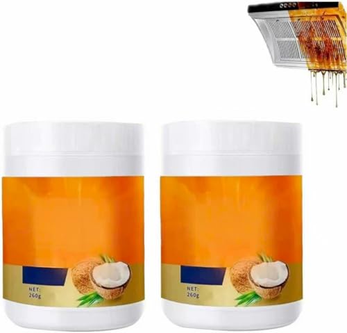 Nettoyant Puissant Multi-Usages, DéGraissant Pour Cuisine, PâTe Nettoyante à L'Huile De Coco, DéGraissant Puissant Pour Cuisine, Pour Robinets, Carrelage, Cuisine, Four,2pcs