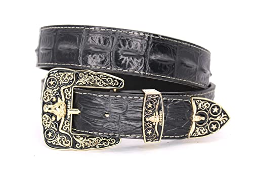 West Star Cowboy Tooled Real Leather Plain Belt Suit Casual Daily Everyday