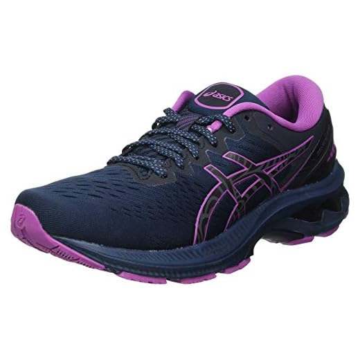 ASICS Dam Gel-Kayano 27 liter show väg löpning sko, Fransk blå liten show, 39.5 EU