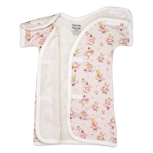 Boy's & Girl's Open-Shoulder Short-Sleeve Ultra Soft NICU Gown - NICU Friendly - Micro (1-2.5lbs)2