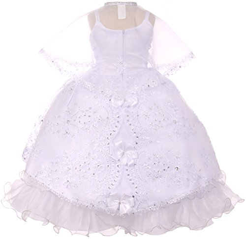 BNY Corner Spaghetti Strap Virgin Mary Embroidered Cape Set Baptism Girl Dress2