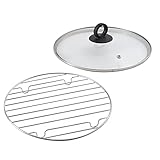 Tempered Glass Lid & Stainless Steel Cooking Rack For The 8-quart NuWave Nutri-Pot Digital Pressure...