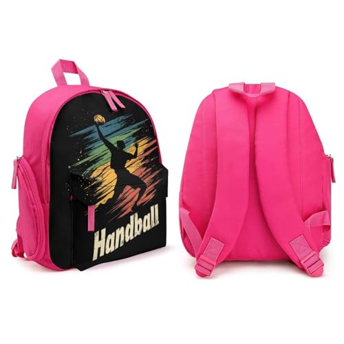 Vintage Handball Cute Backpack Small Daily Daypack Travel Shoulder Bag with Adjustable Strap Graphic Print4