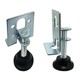 Hyever Furniture Legs Leveler Metal Adjustable Workbench Leveling Feet 2.1 Inch Pack of 8