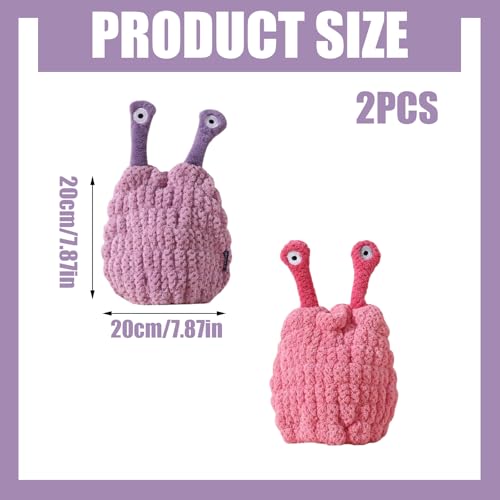CutitiUU 2 PCS Absorbent drying cap,Long Eye Shape Dryer Cap Purple+Rose,Girls Hair Drying Towels Super Absorbent Wet Hair Drying Cap,Bath Caps,Quick Drying Bath Cap,Cute Coral Velvet Bath Caps - Image 3