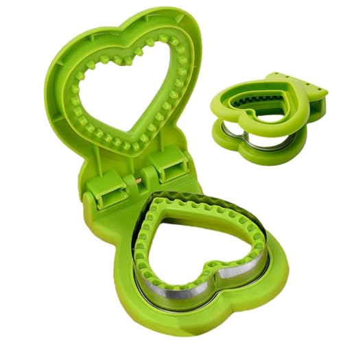 Taglierina per sandwich e sigillante-taglio- in acciaio inossidabile con design a di cuore | Pranzo per, toast per colazione, strumento di stampa per biscotti taglierina per sandwi