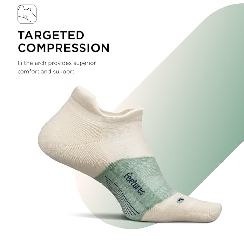 Image of Feetures Merino 10 Max Cushion No Show Tab Ankle Socks - Wool Socks for Women & Men - (1 Pair)
