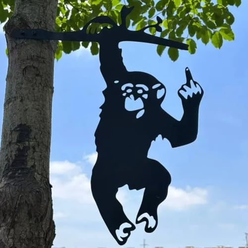 Décor art métal animal moyen doigt, écureuil, jardin, 12 po