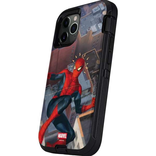 Skinit Decal Phone Skin Compatible with OtterBox Defender iPhone 12 Pro Max - Officially Licensed Marvel Spiderman Spidey Sense Design