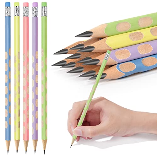 AUAUY Lápiz HB, Lápices Ergonómicos 12 Piezas, Lápices Numero 2, Lápiz de Madera con Goma, Lápiz Divertido, Grafito Lápiz, Gran Durabilidade, para Exámenes, Escuela, Oficina, Dibujo y Bosquejos Cover
