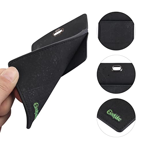 Geekidoc Premium Portuguese Cork Pocket Protector For Men | Multi-Use Pocket Protectors For Shirts And Lab Coats | For Pen, Pencils, Pointers, And More | 2 Pack Of Black Pocket Organizer Protectors #TOP3
