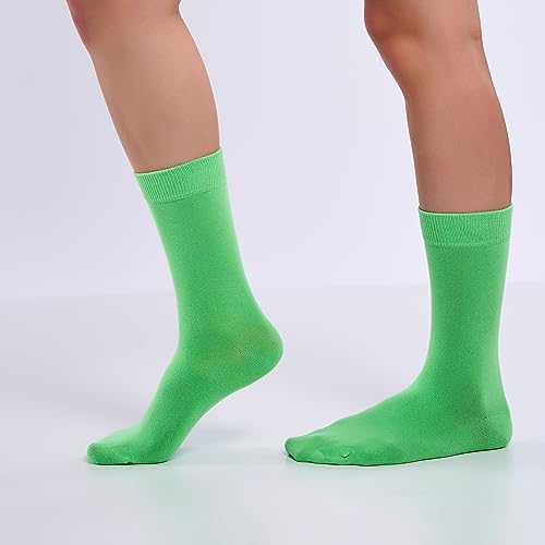 Image of Women's 3 Pairs Cotton Crew Midcalf Socks, Soft & Comfortable Dress Hosiery in Pastel Colors (36 /40)